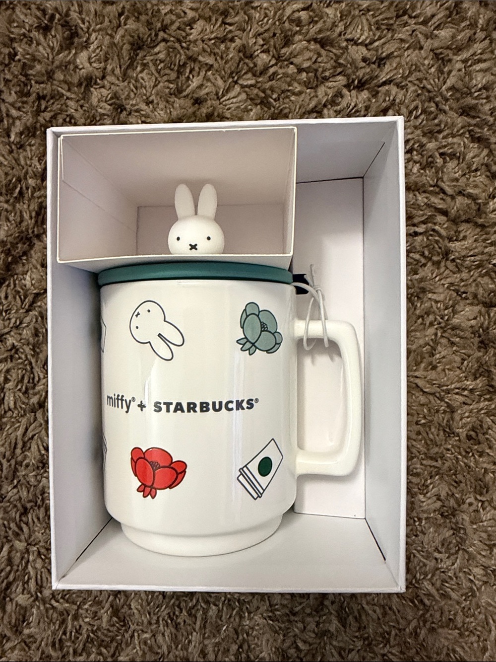 NWT Starbucks x Miffy 355ml Ceramic Mug with Silicone Lid